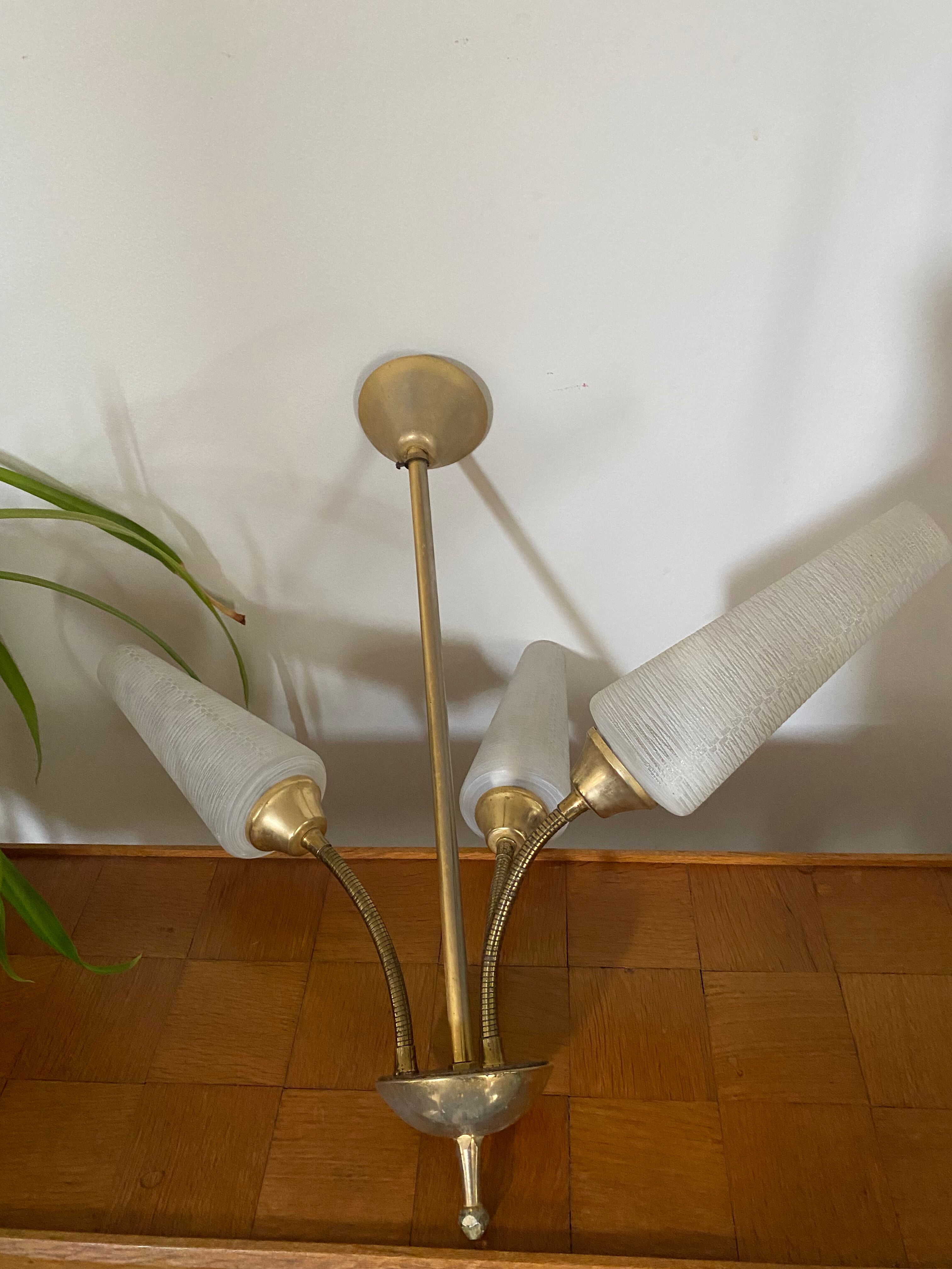 Brass chandelier 1950/60