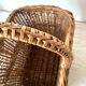 Vintage basket in woven rattan