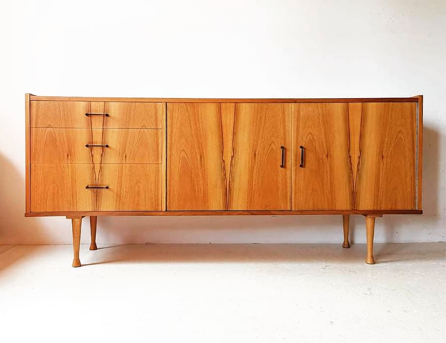 Grabowski design in Light Walnut, Polish Mid-Century 1970s