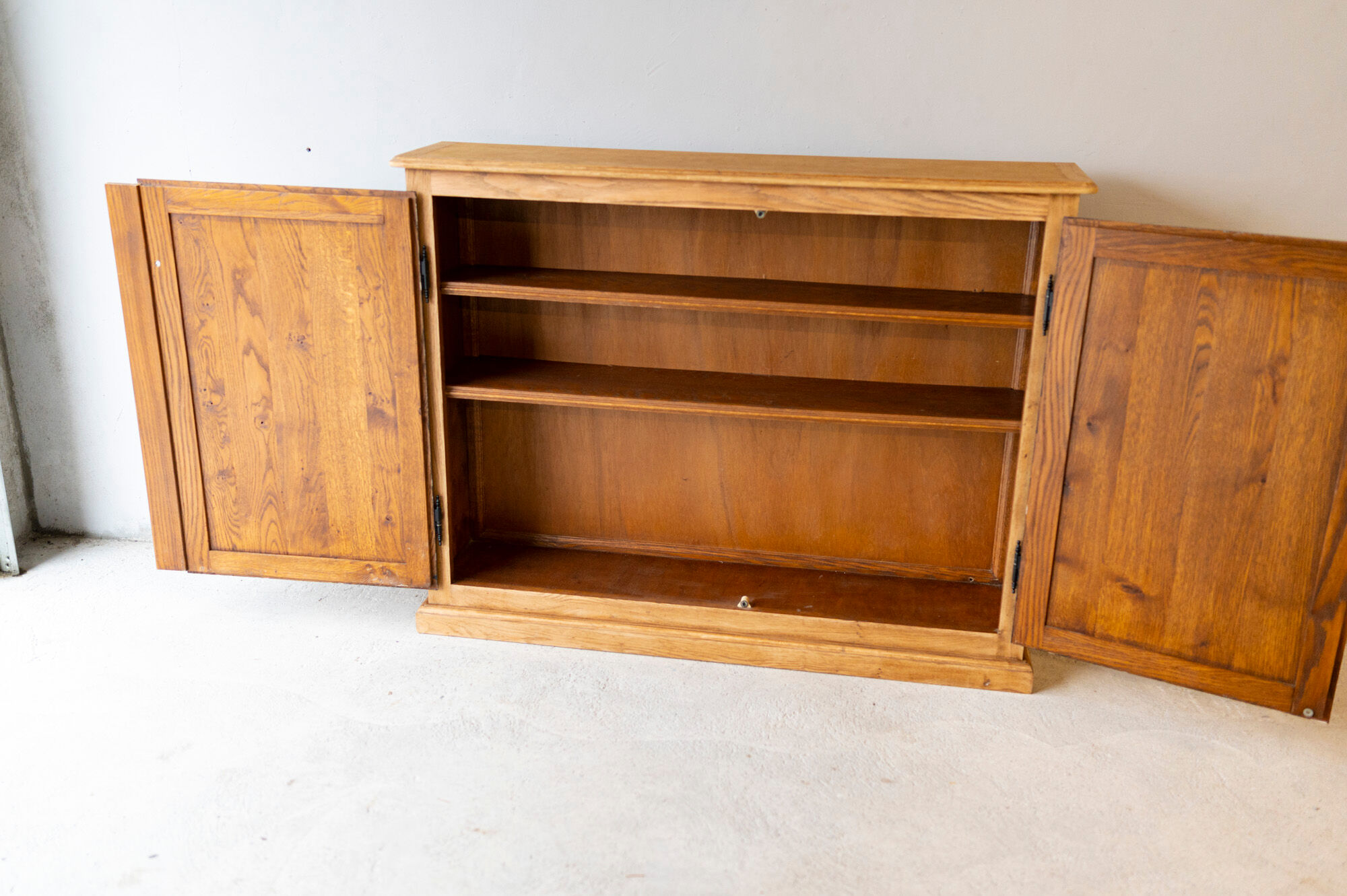 Solid oak storage cabinet