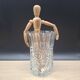 Transparent chiseled vase