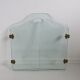 Glass and brass chimney fire barrier with 3 panels 1960 1970