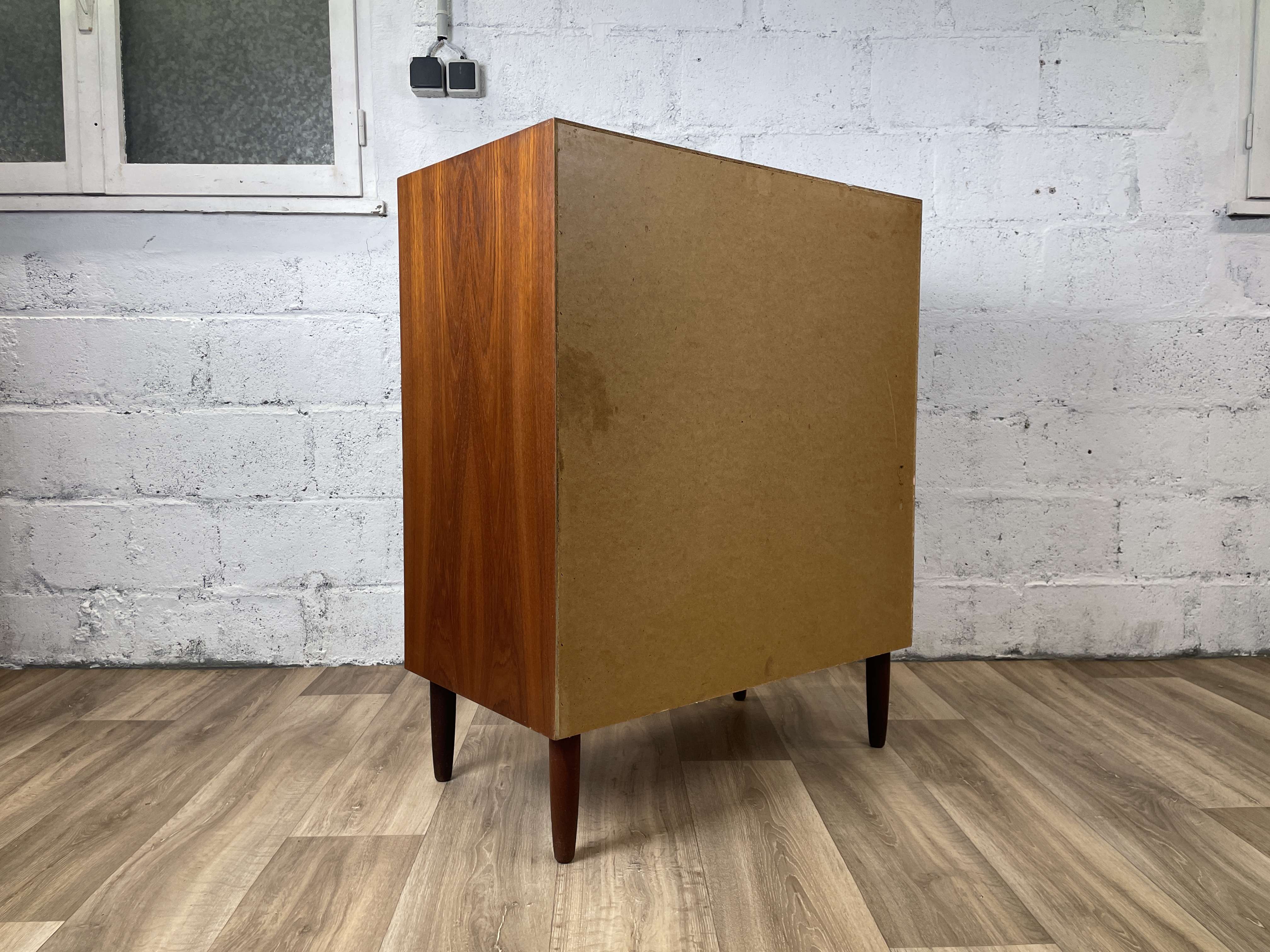 Scandinavian chest of drawers 6 drawers vintage teak, 60s