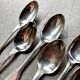 6 large Christofle silver-plated spoons with shell decoration.