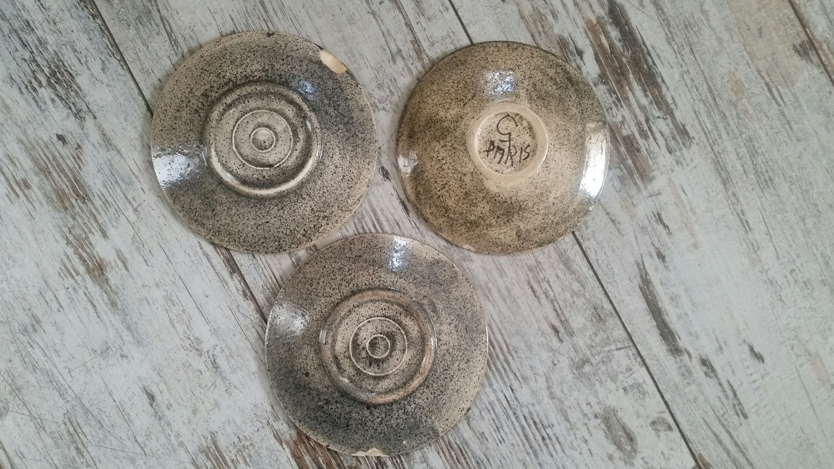 Lot de 3 assiettes années 50-60