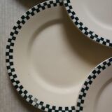 Set of 8 dessert plates Damier Terre de fer