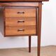 Danish extendable desk, Rosewood and Brass, model OS 51, Arne Vodder.