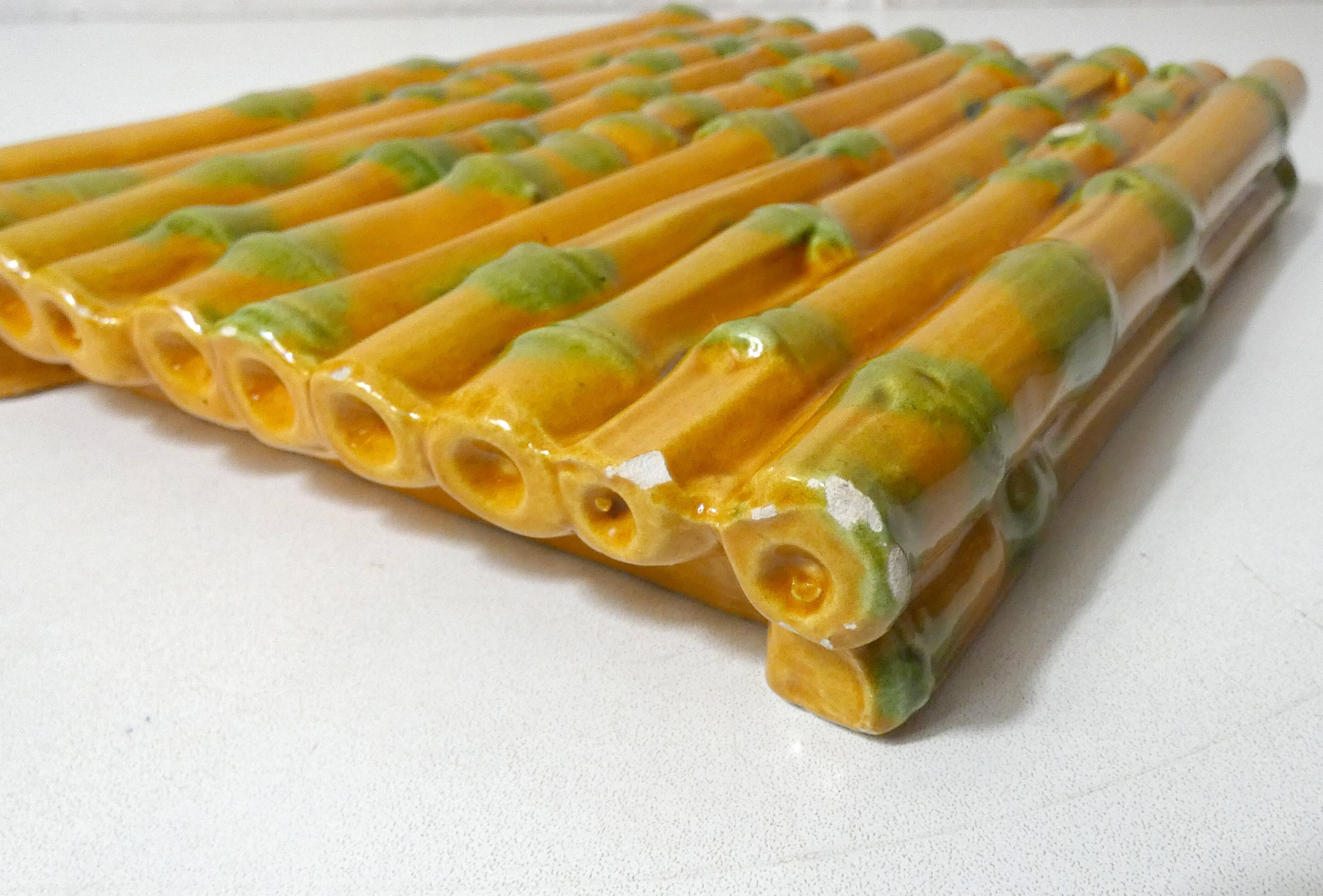 Vintage Vallauris barbotine cheese dish