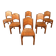 Vintage pine wood dining chairs - 1970s
