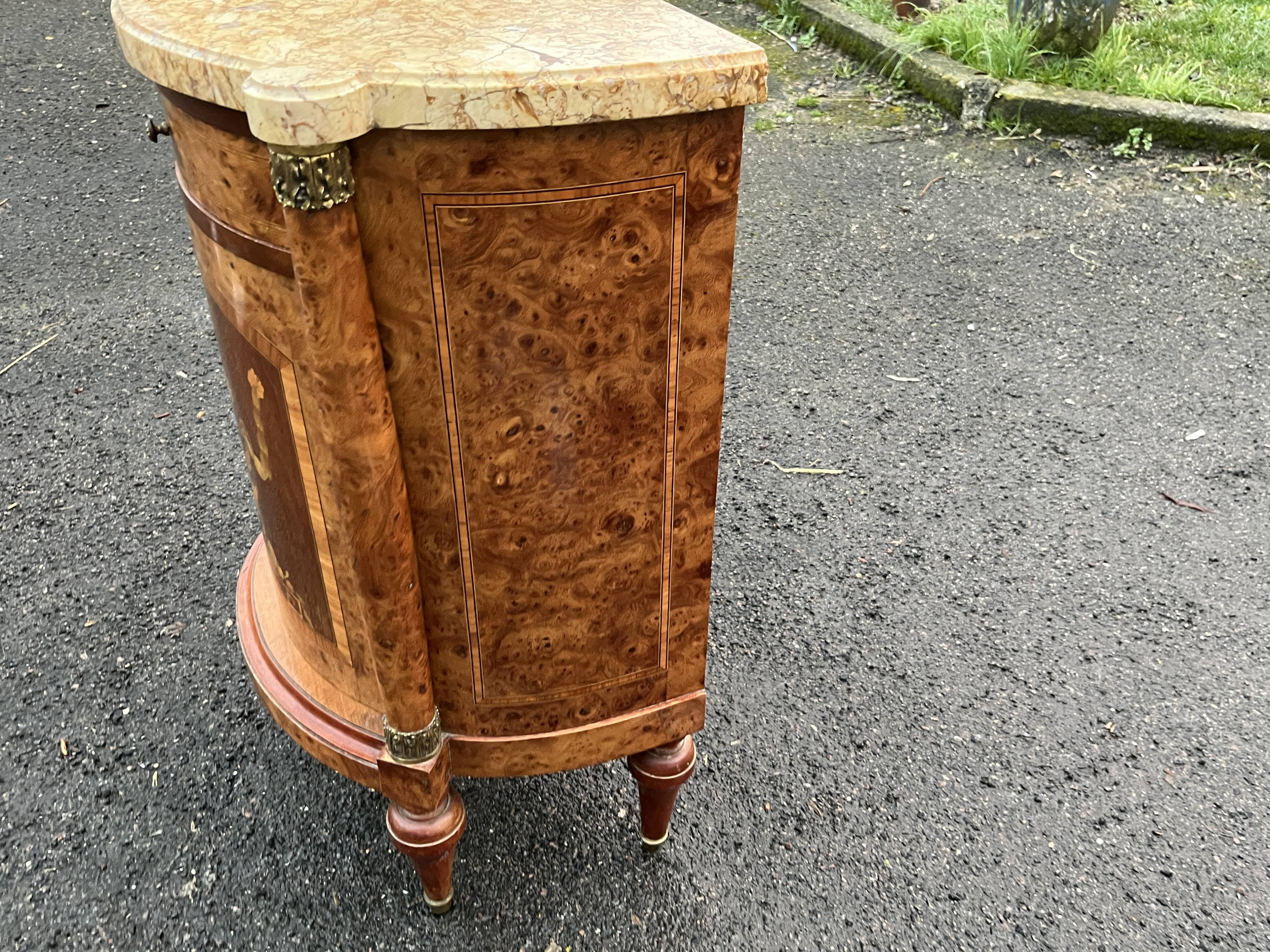 Small Louis XVI style marquetry sideboard