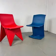 Chaise moderne futuriste infinie imprimée en 3D attribuée à Dirk Vander Kooij, années 2000.