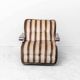 Vintage Malga model armchair in striped fabric – 1970s design