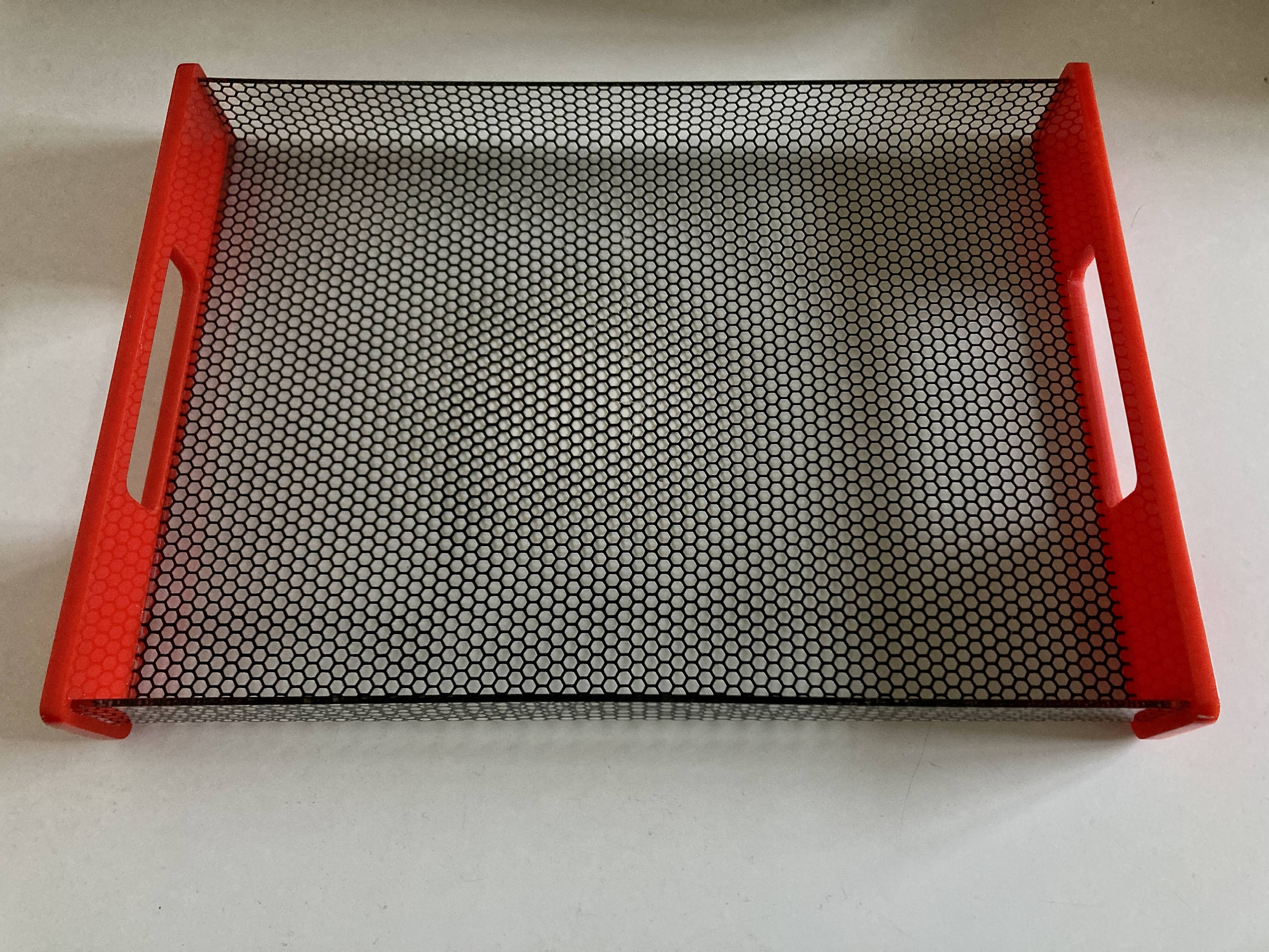 Plexiglas tray, Italian work, 1980