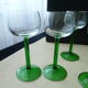 Set de 6 verres à vin d'Alsace en verre uni