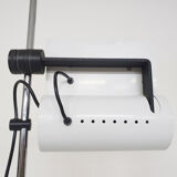 White metal design floor lamp, Italy 1980