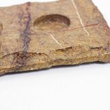 Pair of travertine candlesticks