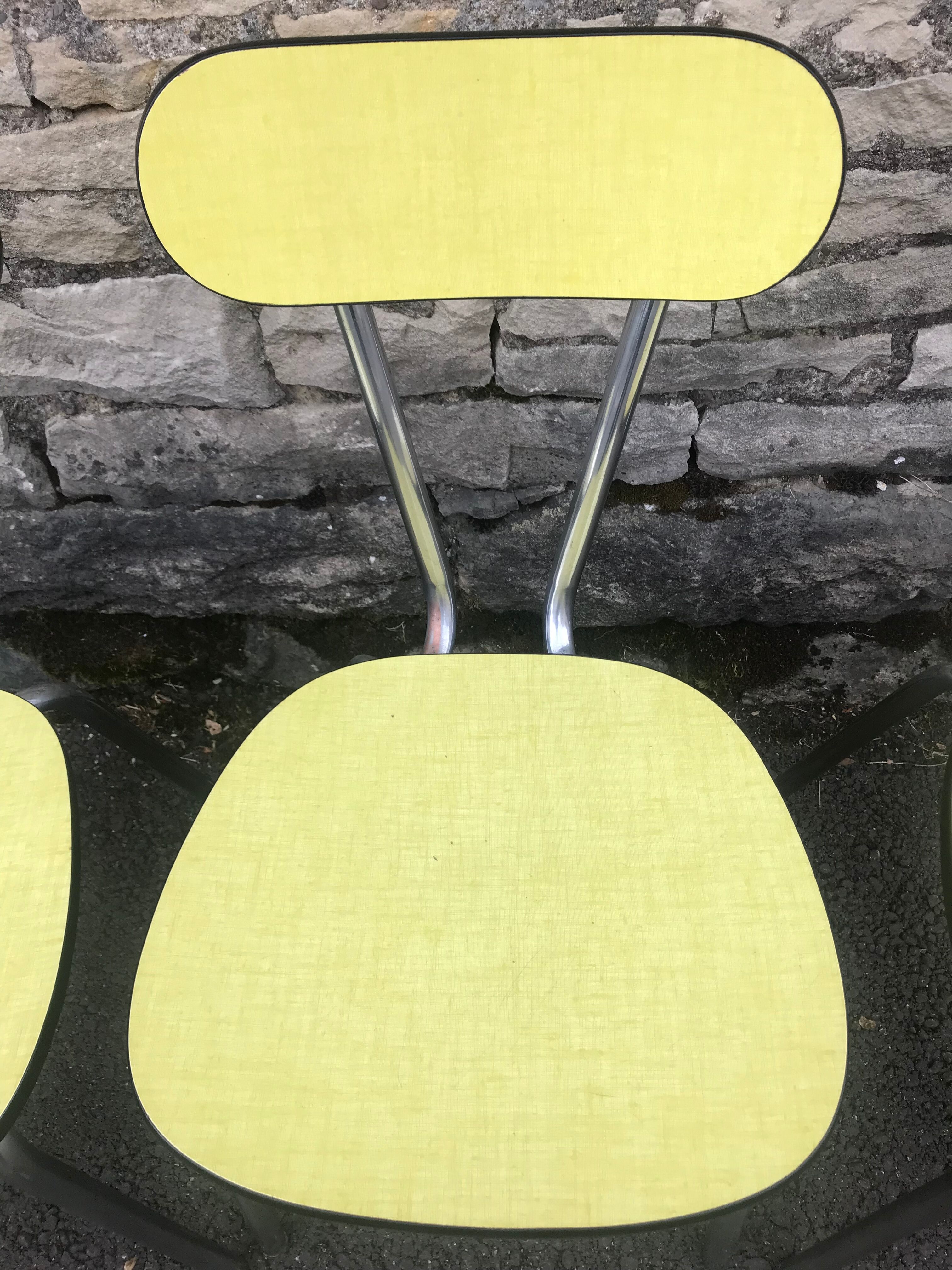 Yellow formica chairs
