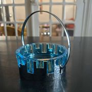 glass and hammered metal pocket emptier