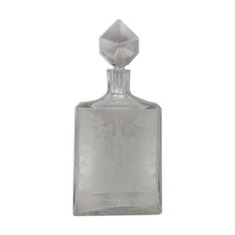 Baccarat crystal carafe model created in 1955 for the Sempé Armagnac
