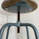 Adjustable height metal and wood workshop stool