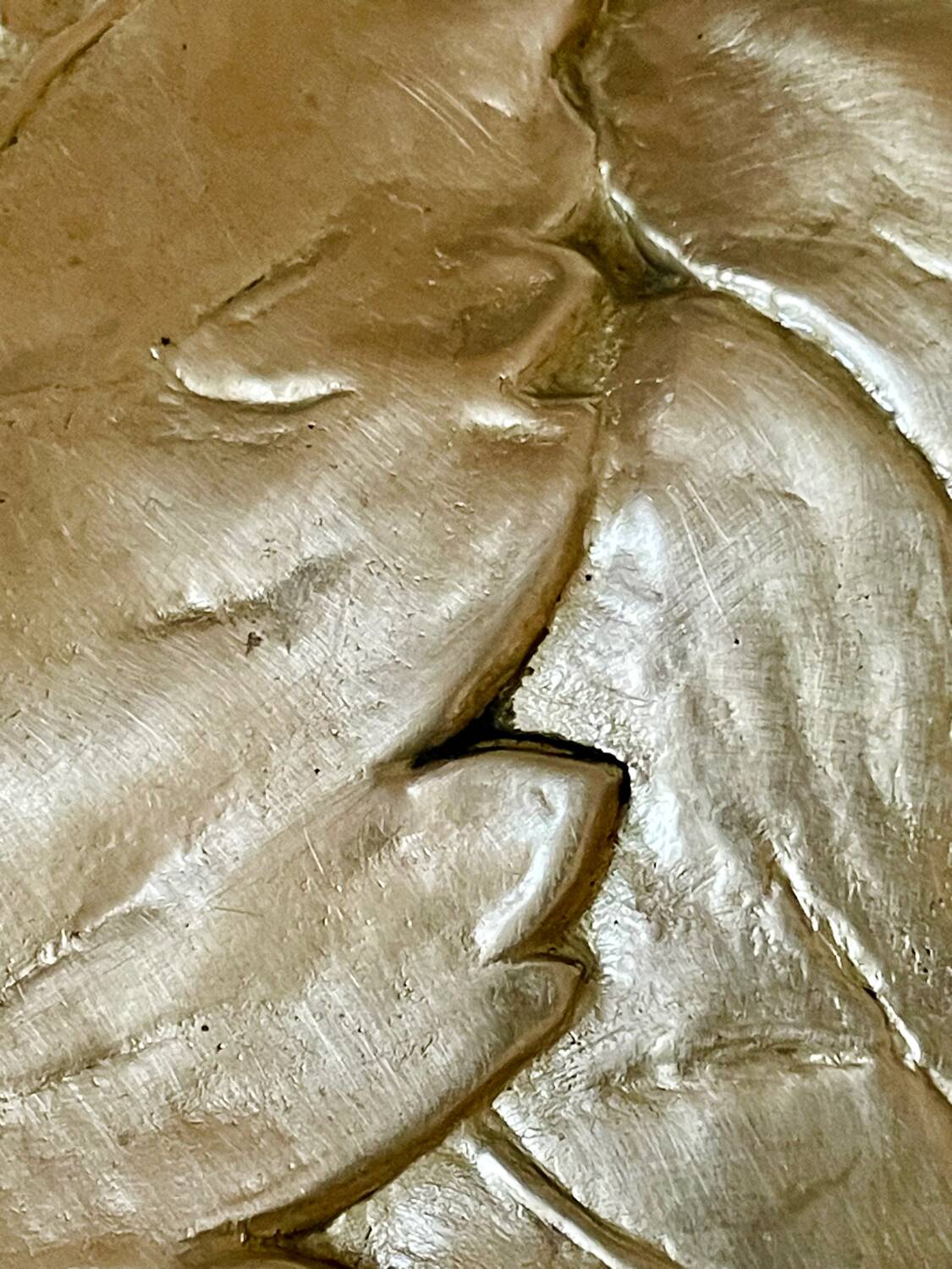 Solid brass fruit bowl