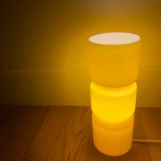 Fitz lamp in yellow glass Habitat vintage cylinder tube lamp