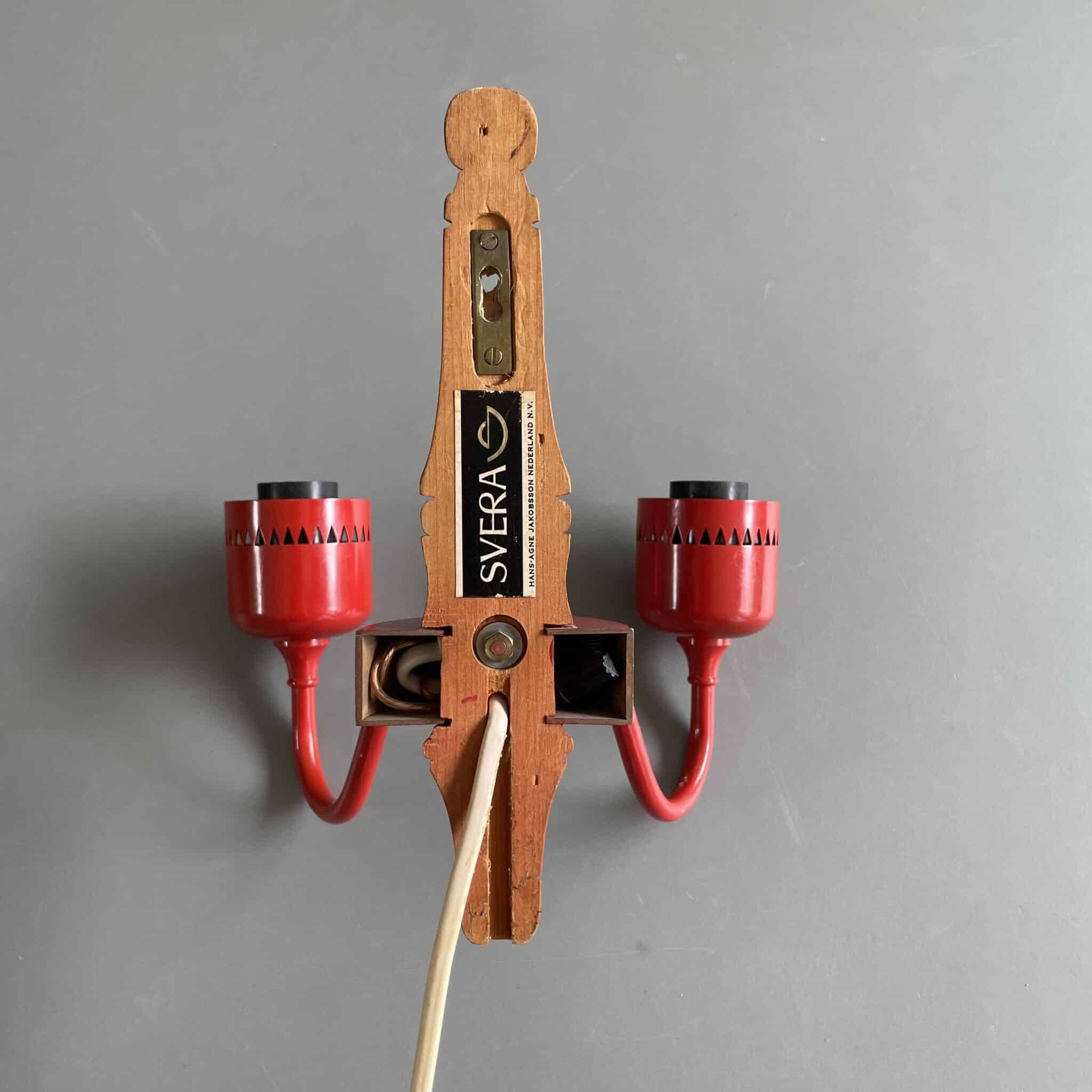 Wall lamp, model T-526 design Hans Agne Jakobsson, Svera, Sweden, 1960s