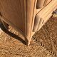 Raw wood chest of drawers with 5 drawers