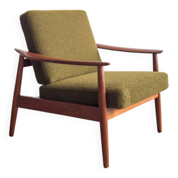 Fauteuil par Arne Vodder modele FD164 tissu Kvadrat, Mid Century Design