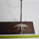 Wall coat rack, two double hooks, steel and wood, 50 cm