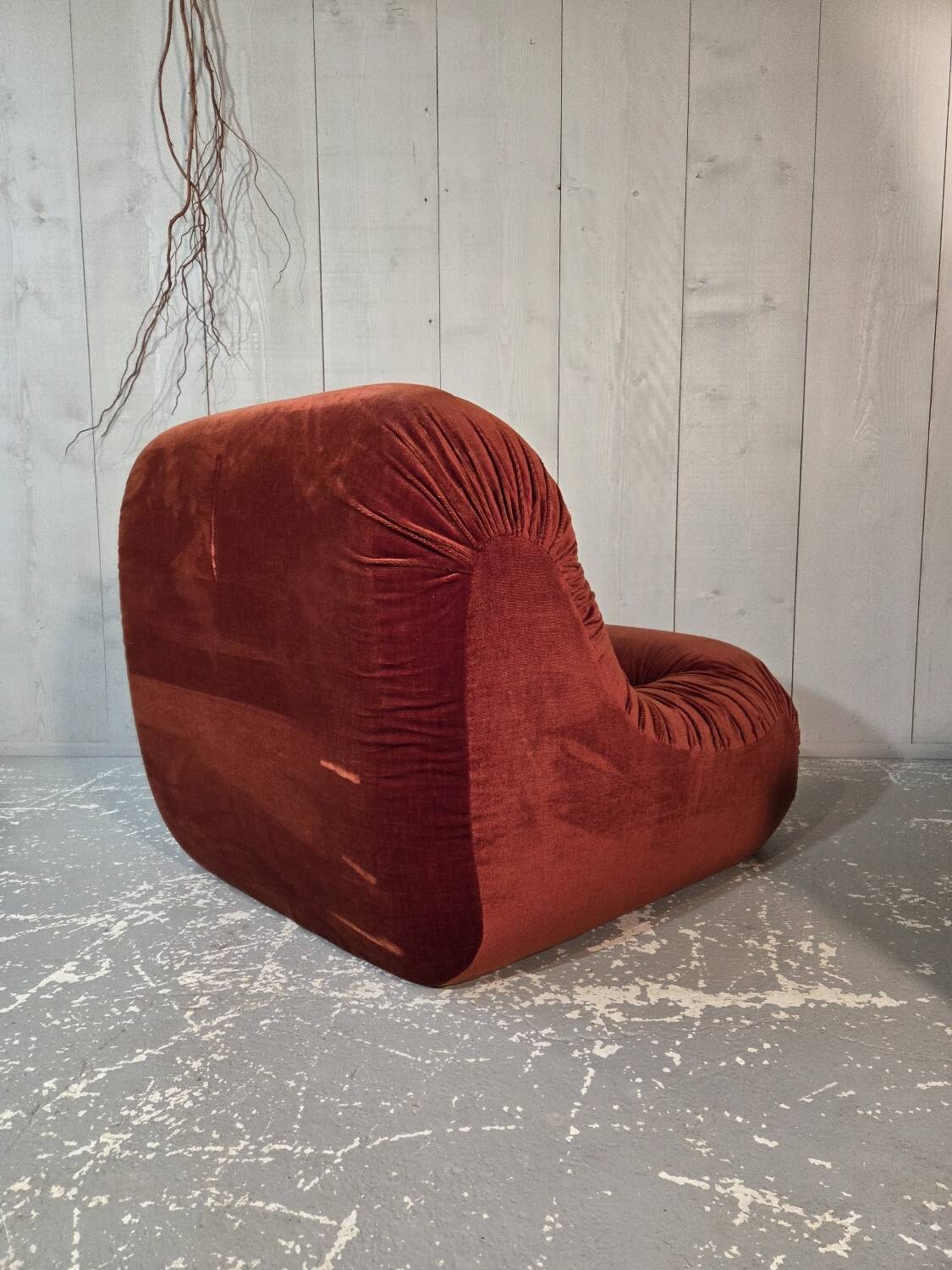 Velvet armchair