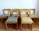 Six chaises style scandinave en orme et tissu