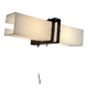 Simple white plexiglass wall light with a black metal frame, 1970s, Germany.