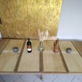 Large oval table in solid walnut renovated
