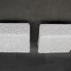 1970s Pair of Milky Glass Square Ceiling Lights, Czechoslovakia