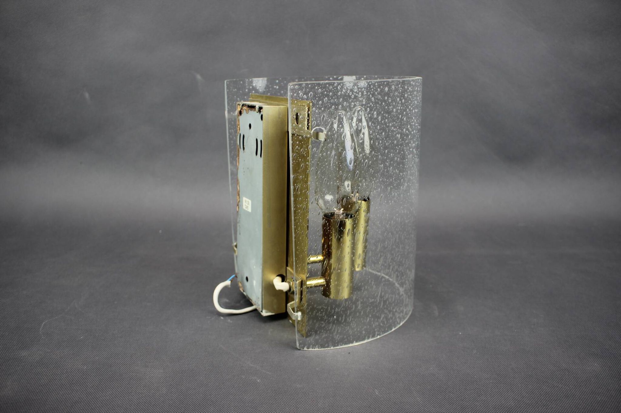 1970s Brass and Bubble Glass Wall Lamp, Germany