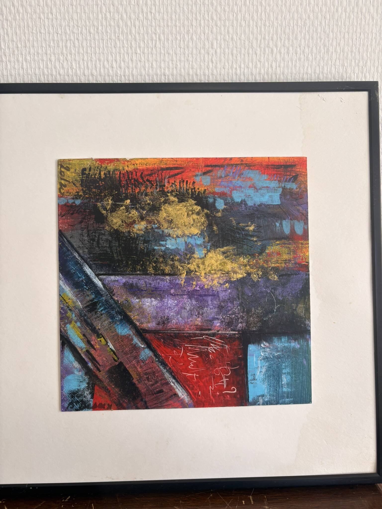Paire Peinture Abstraite Contemporain Desmox 2020 Technique Mixte Or