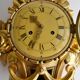 Vintage Gilded Carved Wood Rococo Style Floral Perivale Wall Clock 1960s