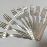 Cutlery set 24 pieces Art Deco in silver metal 84g - Goldsmith's mark