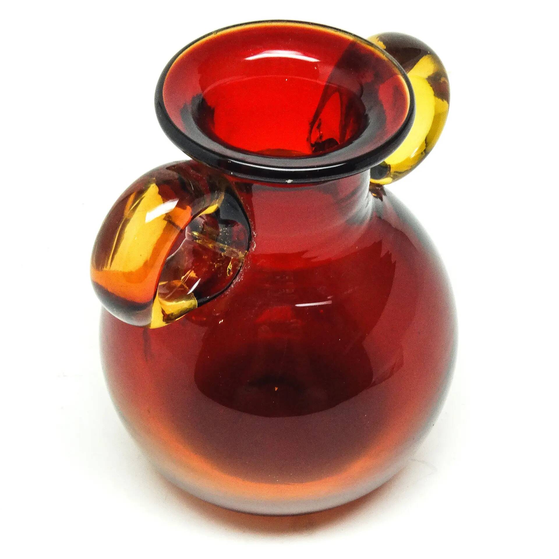 Vase, mid-century modern, glass, designed by J. Słuczan-Orkusz, Poland, 1970s