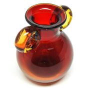 Vase, mid-century modern, glass, designed by J. Słuczan-Orkusz, Poland, 1970s