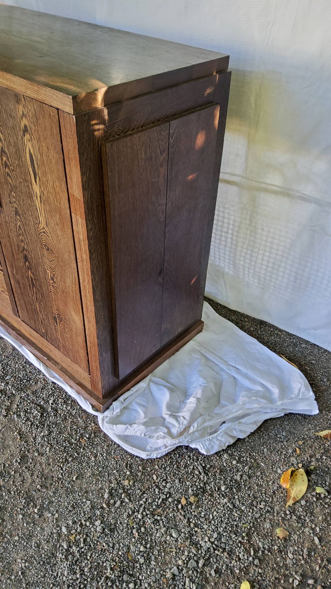 Art Deco style sideboard in palm wood