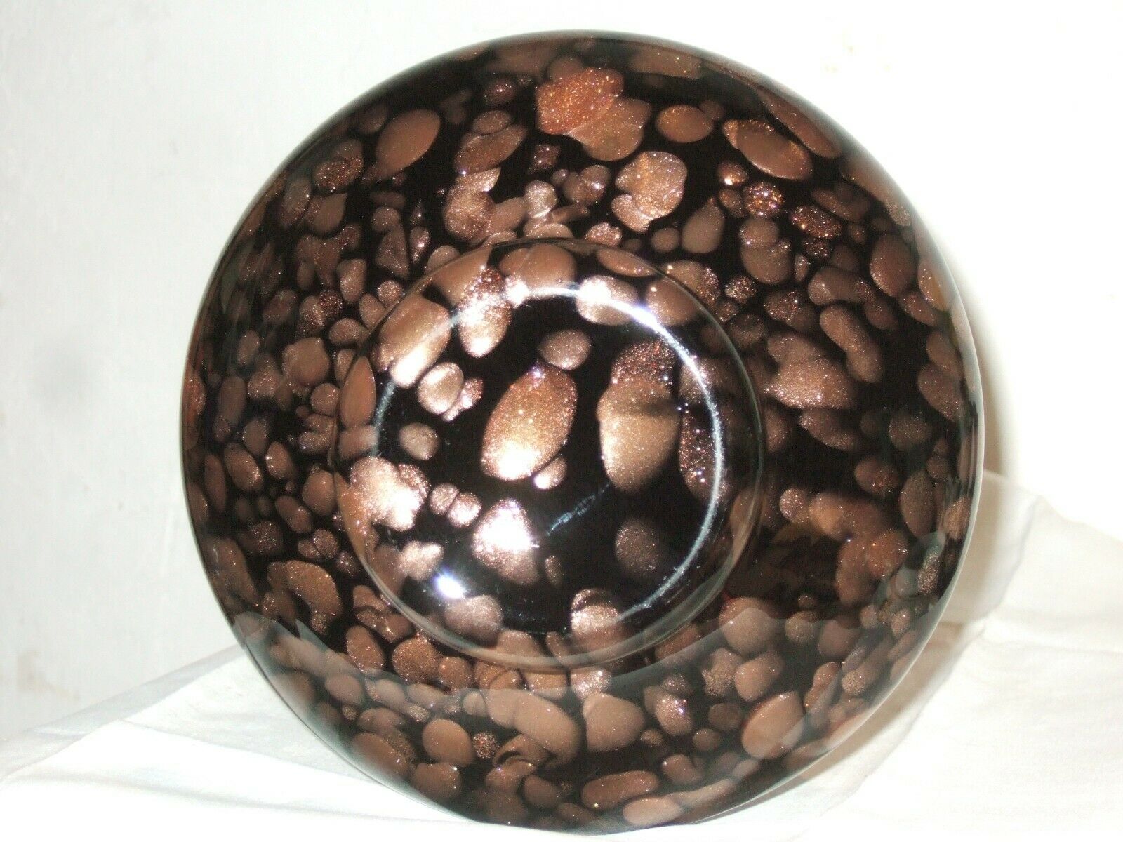 Aventurine glass inclusion vase