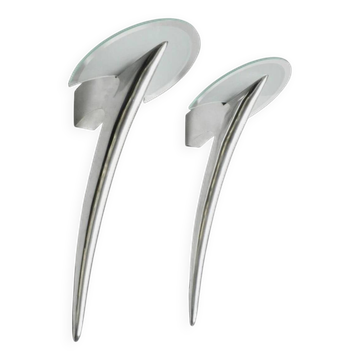 Taller Uno Joan Auger Wall lamp (2) Alien  Polished Aluminum- MOMA 1980
