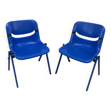 Pair of Piretti chairs "Dorsal"