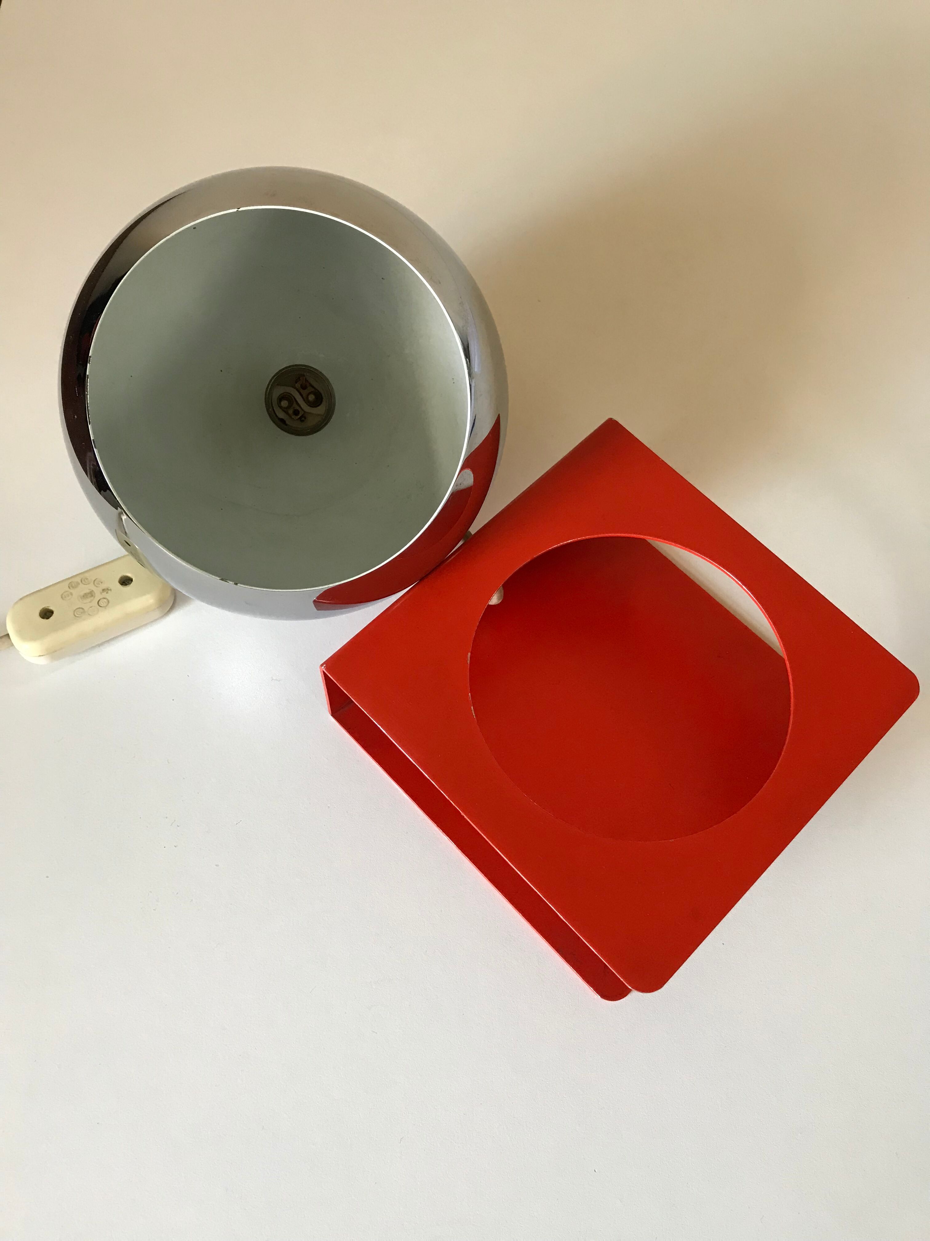 Vintage eye ball lamp design 70s