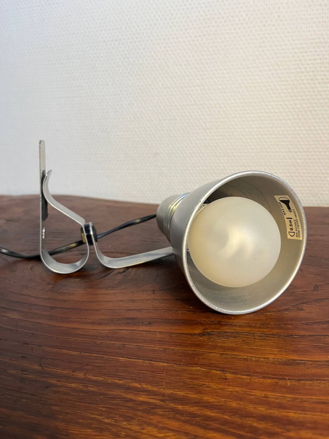 80s clip-on aluminum spotlight