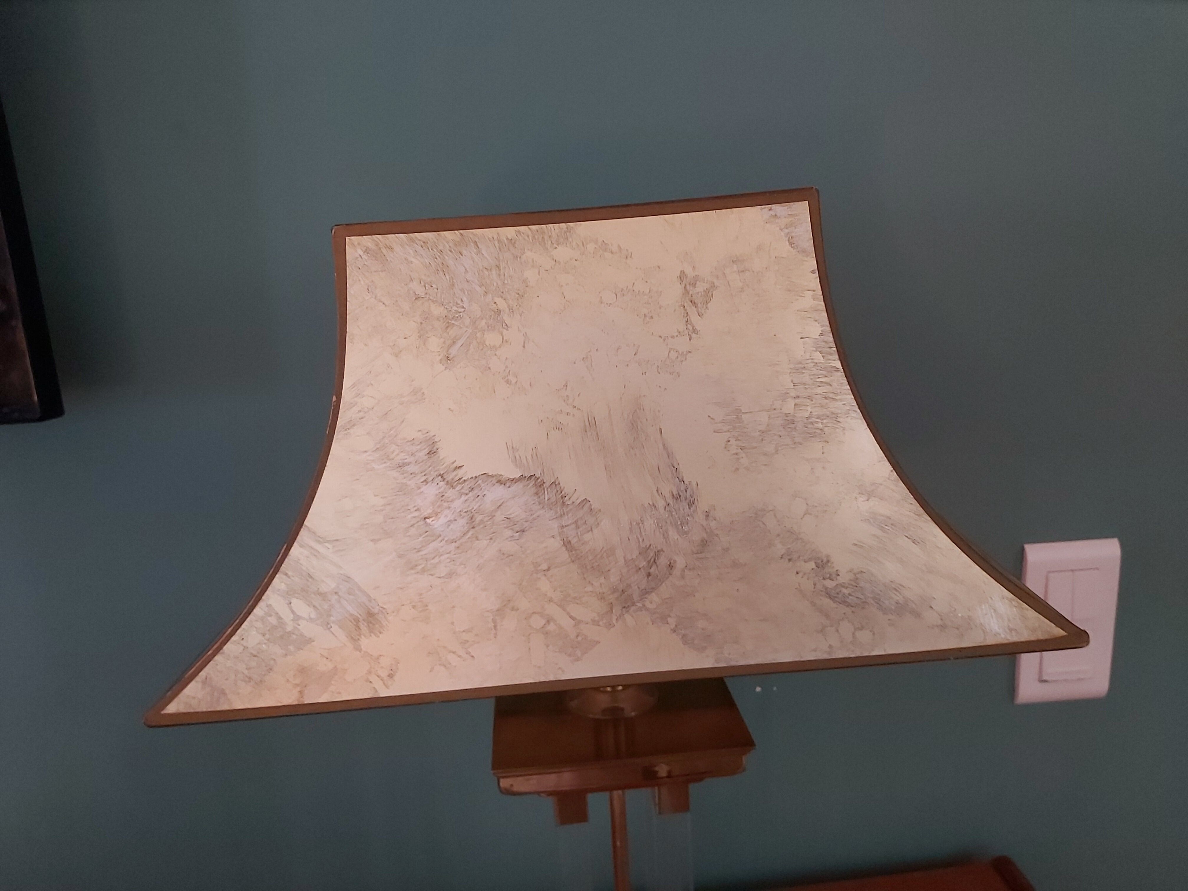 Lamp Le Dauphin in Plexiglas and brass from the 70
