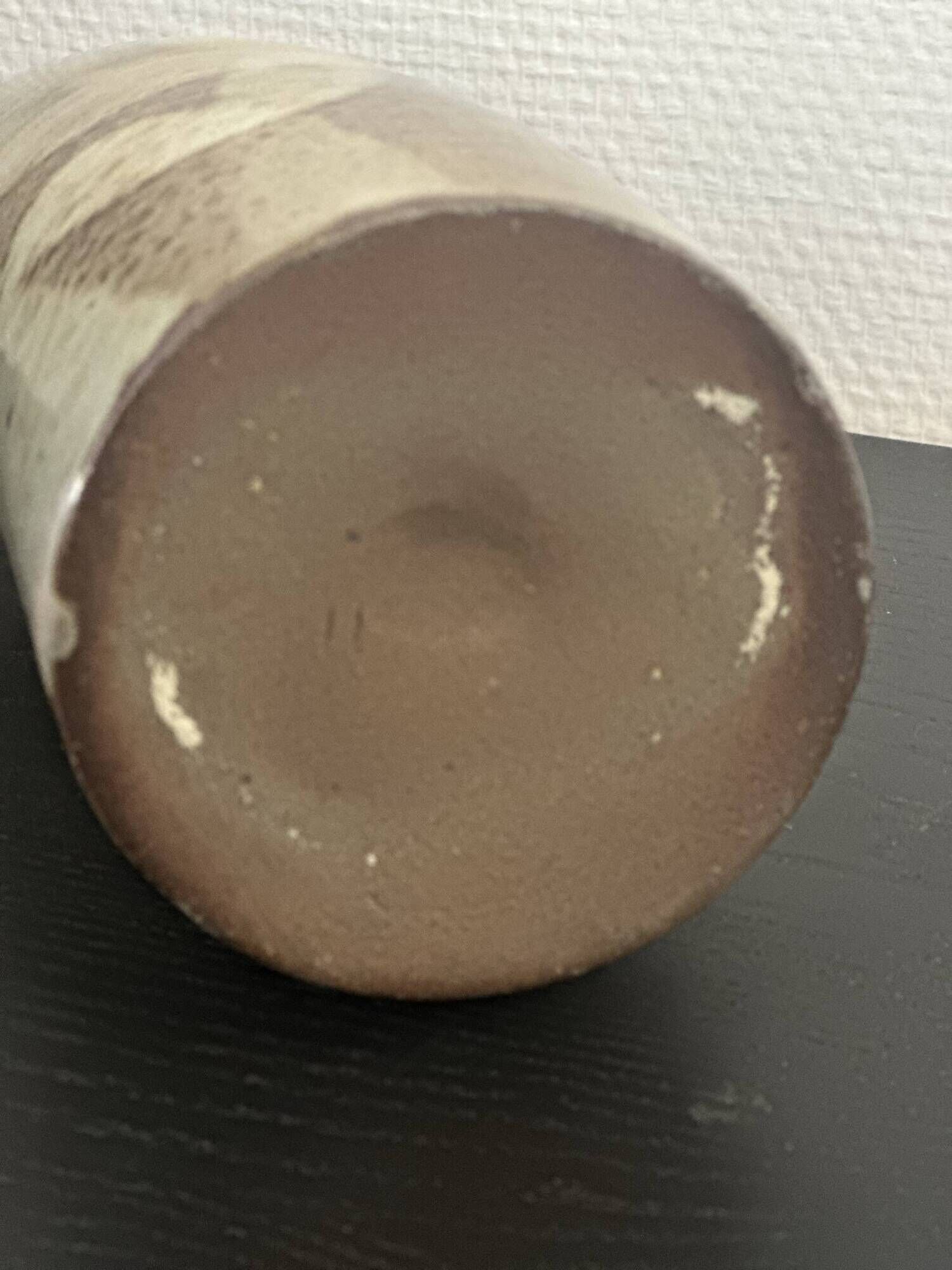 Slender ceramic vase in the style of Marcel Piot 1960s/70s