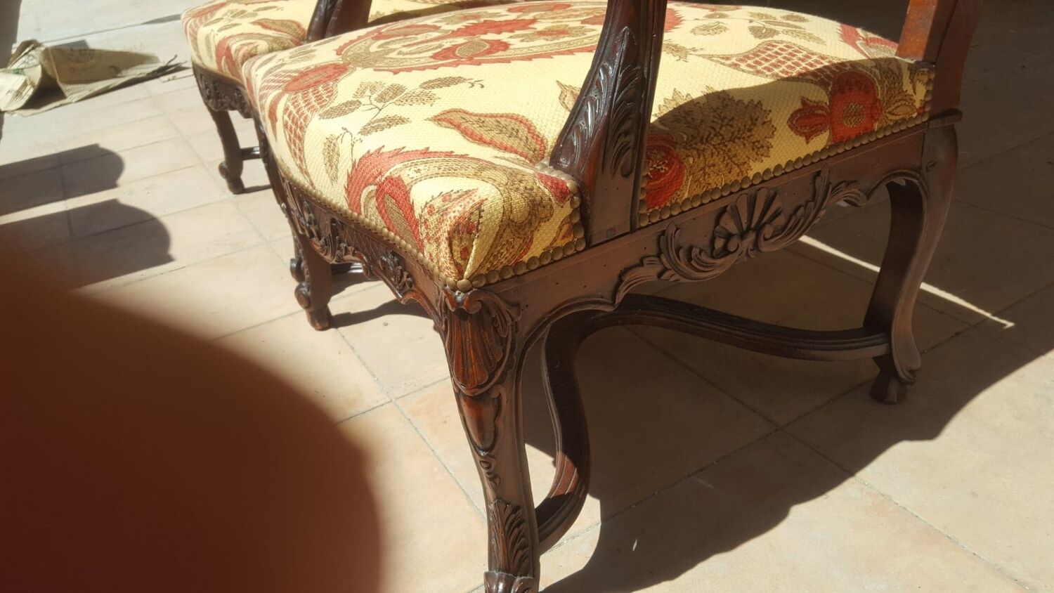 Pair of armchairs regence style nineteenth